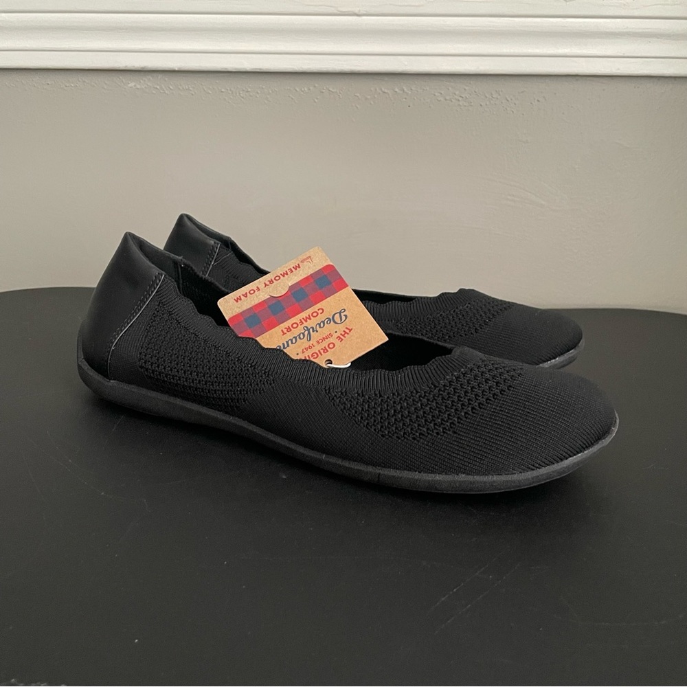 Dearfoams Women's Misty Ballet Flat Indoor Outdoor Slip Ons Shoes